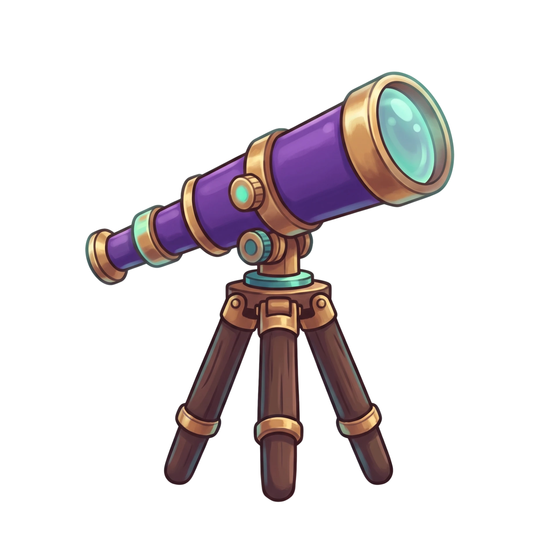 Purple brass telescope
